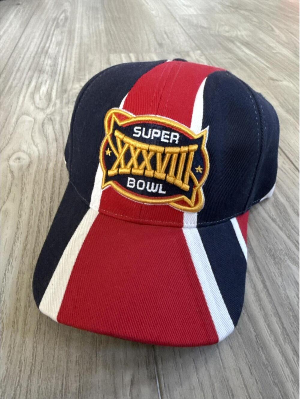 Rare Vintage Super Bowl XXXVIII Houston Texas Rebok Hat Cap (X1)